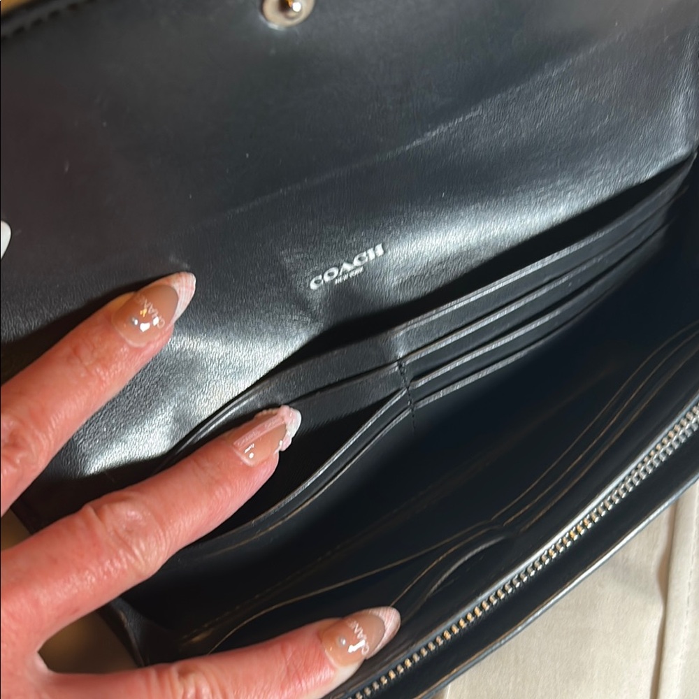 Coach Black Long Wallet with Signature Monogram - Picture 8 of 14